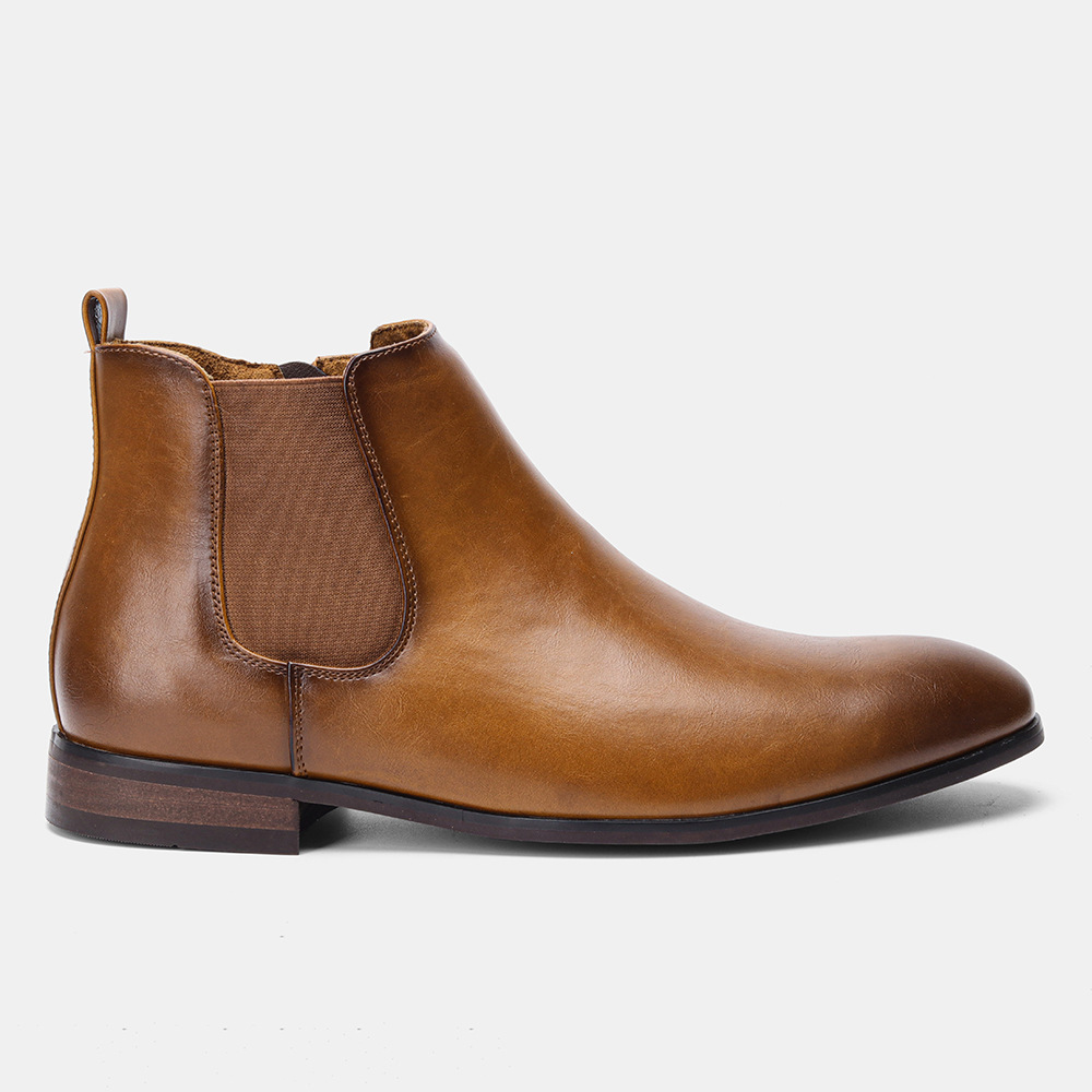 Plus Size Chelsea Boots Men's Classic Wooden Root foto 2