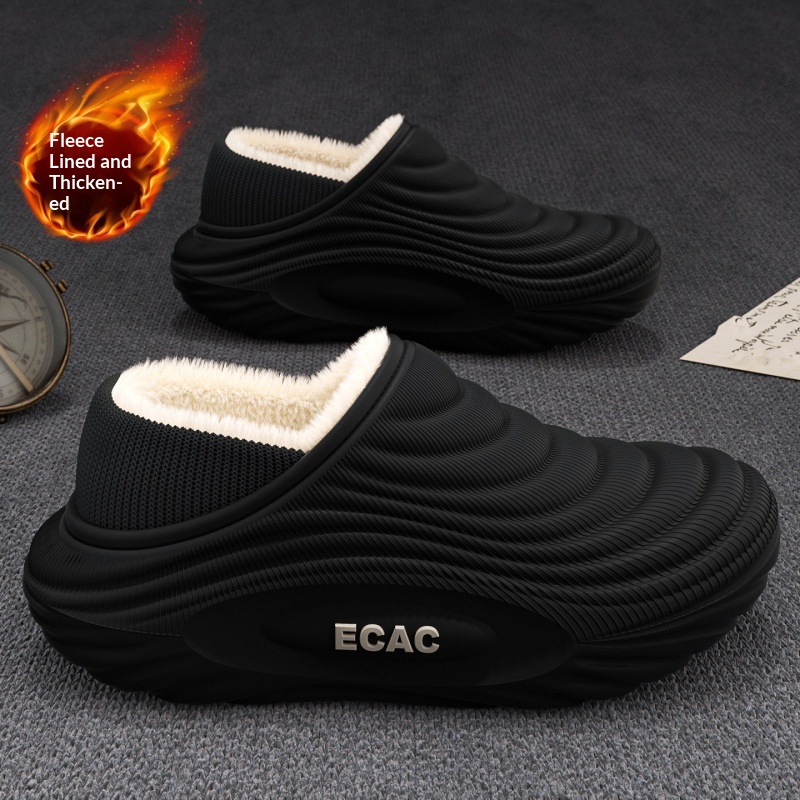 New Warm, Fleece-lined, Thickened Indoor House Slippers With Non-slip, Waterproof Soles foto 2