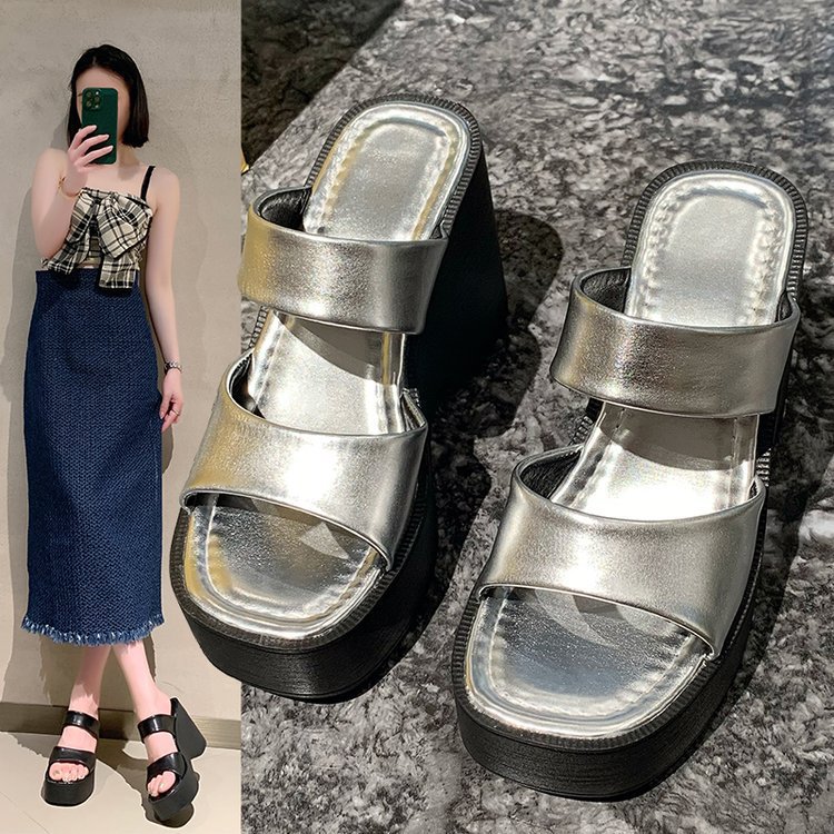 Wedge Platform Platform Slippers Female High Heel Slippers foto 5