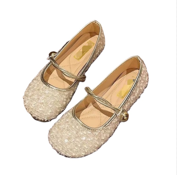 Womens French-style Sequined Mary Jane Shoes foto 4