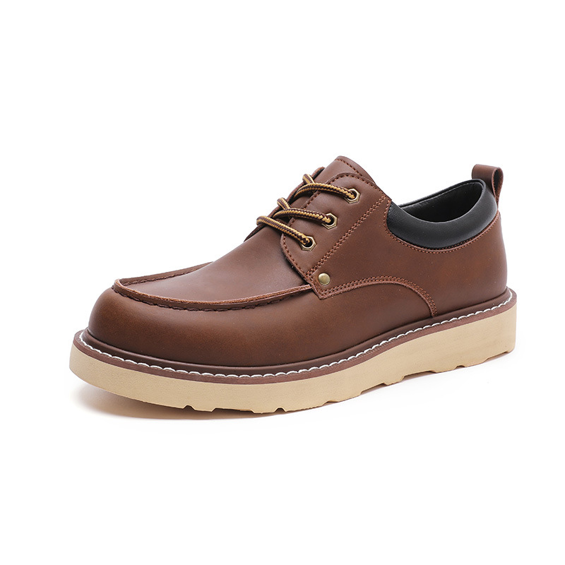 American Work Shoes Low-top Men's Martin Boots Big Head Leather Shoes Genuine Leather Shoes foto 2