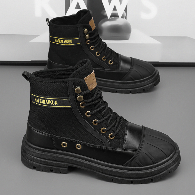 Men's New High-top Martin Boots British Style foto 3