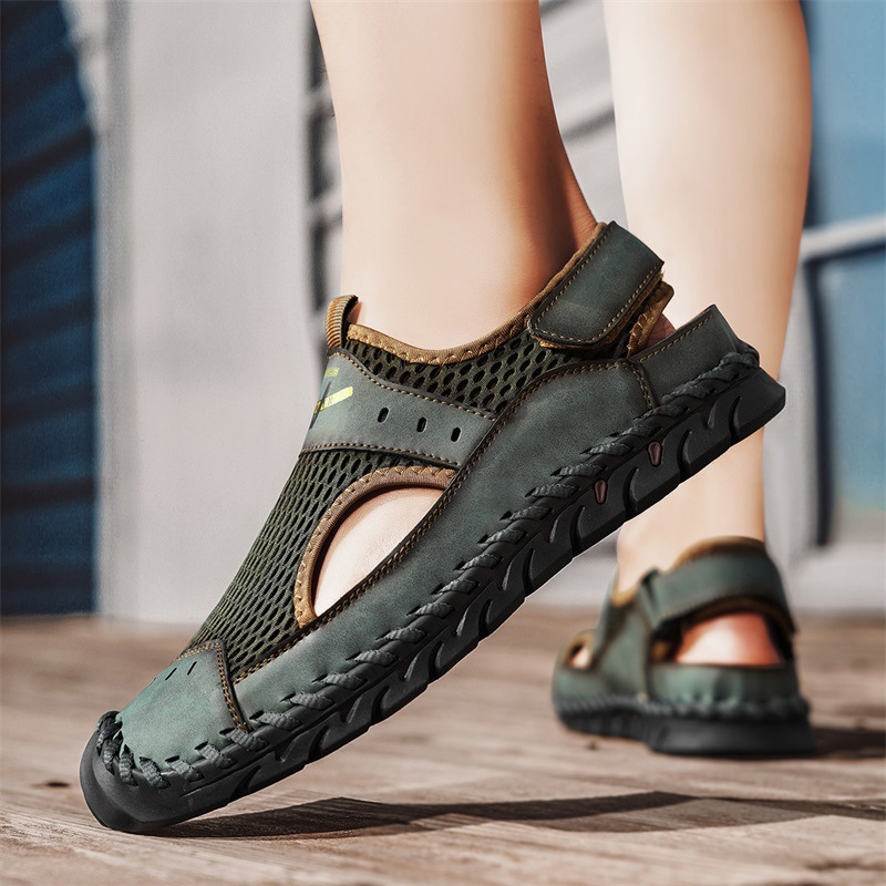 Breathable Beach Men's Mesh Sandals foto 4