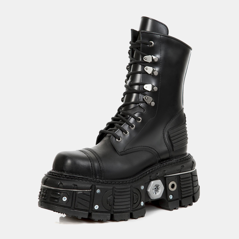 Middle Boots Dark Metal Thick Bottom Knight Boots foto 2