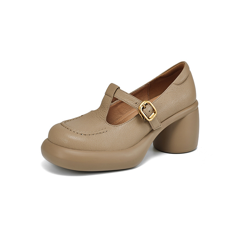 British Style Platform Leather Shoes Women's Leather Low-cut New Spring And Autumn foto 2