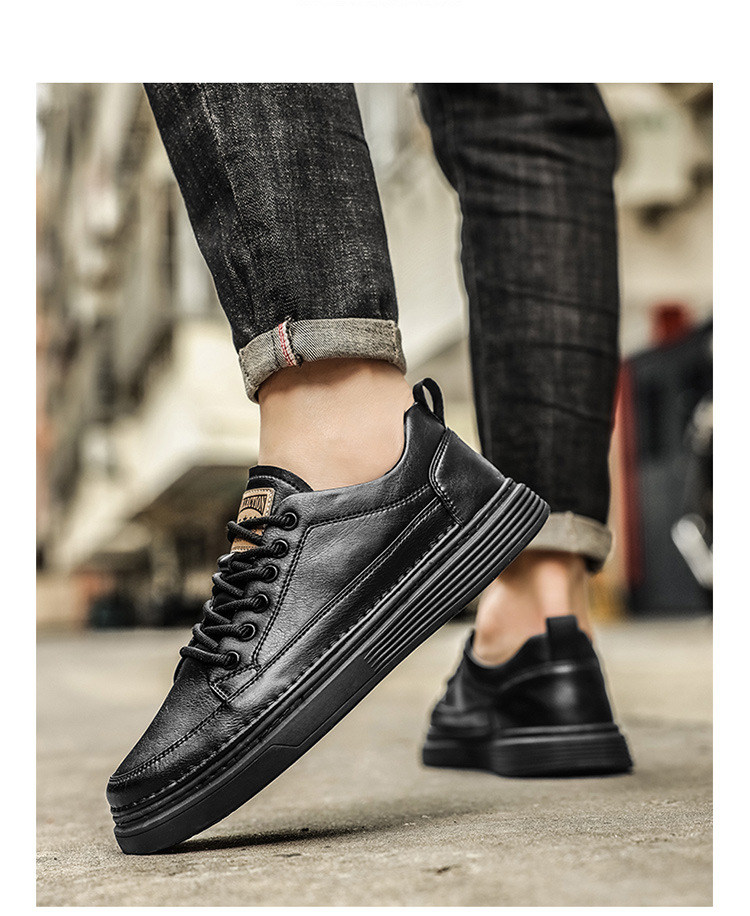 Men's Casual Tooling British Leather Boots foto 3