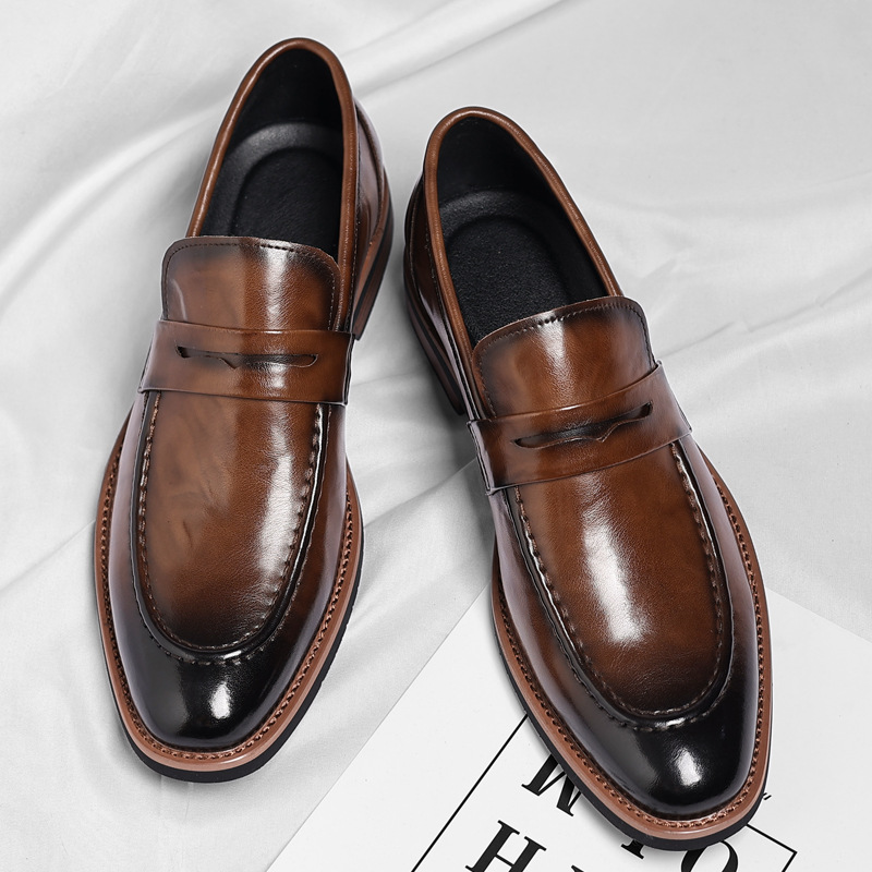 Oxford Leather Men's Pointed-toe Dress Cross-border Business Shoes foto 4