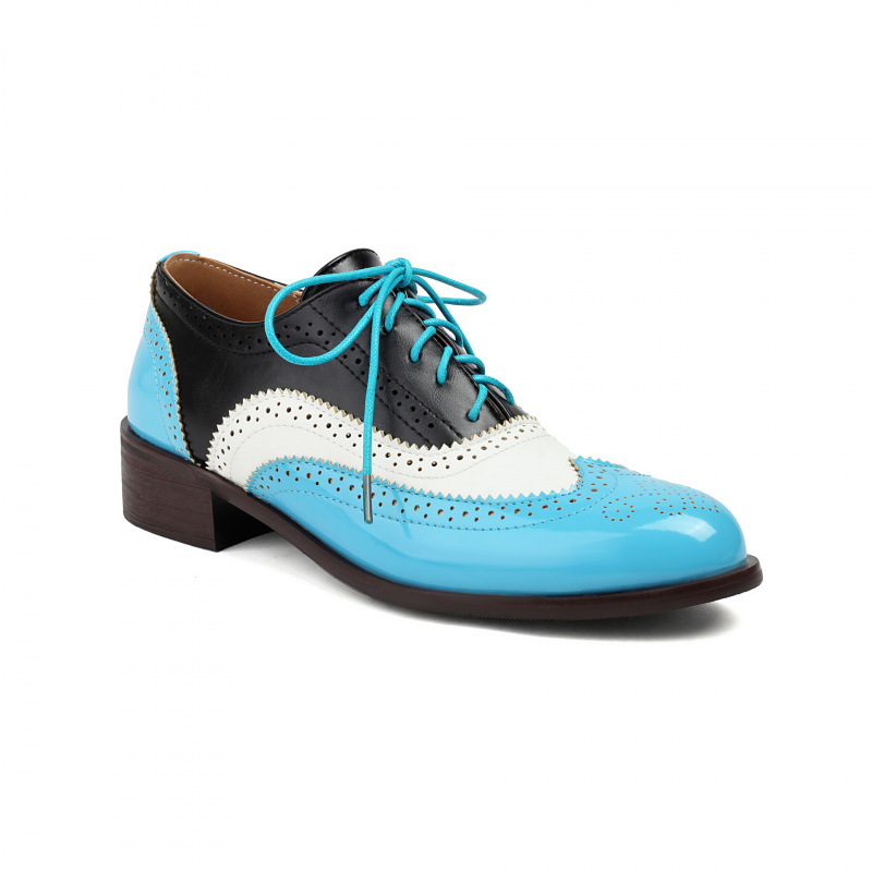 Color-block Laced Brogue Deep-toe Women's foto 5