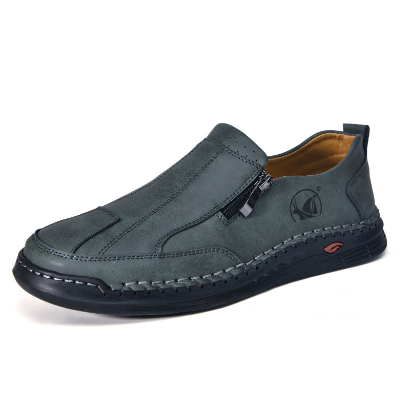 Mens Lace-up Leather Outdoor Casual Shoes foto 5