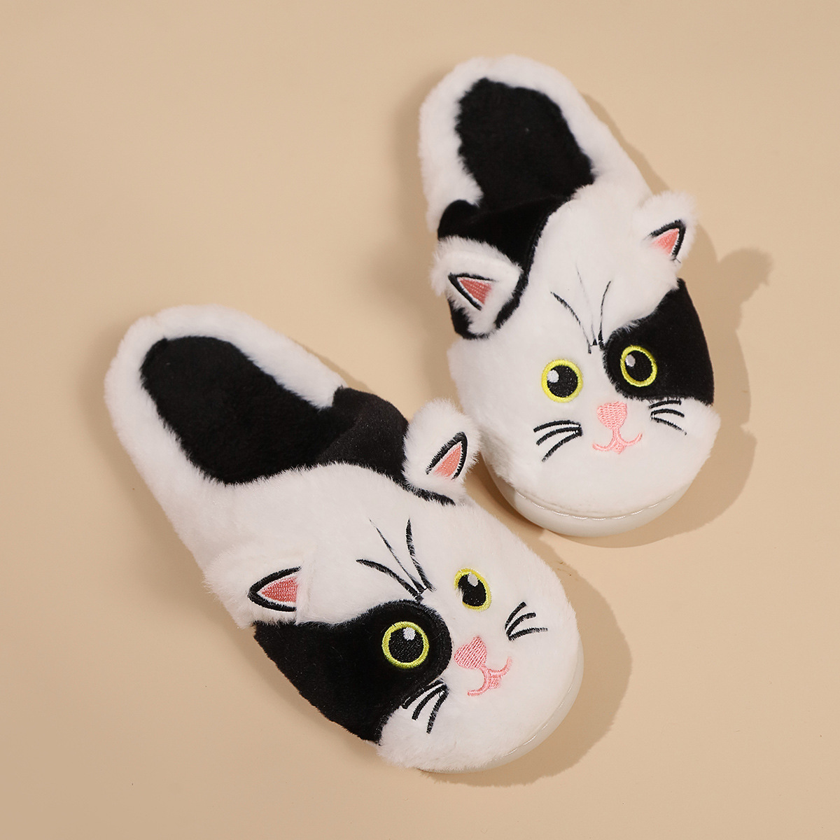 Kitty Fluffy Slippers Autumn And Winter Warm foto 2