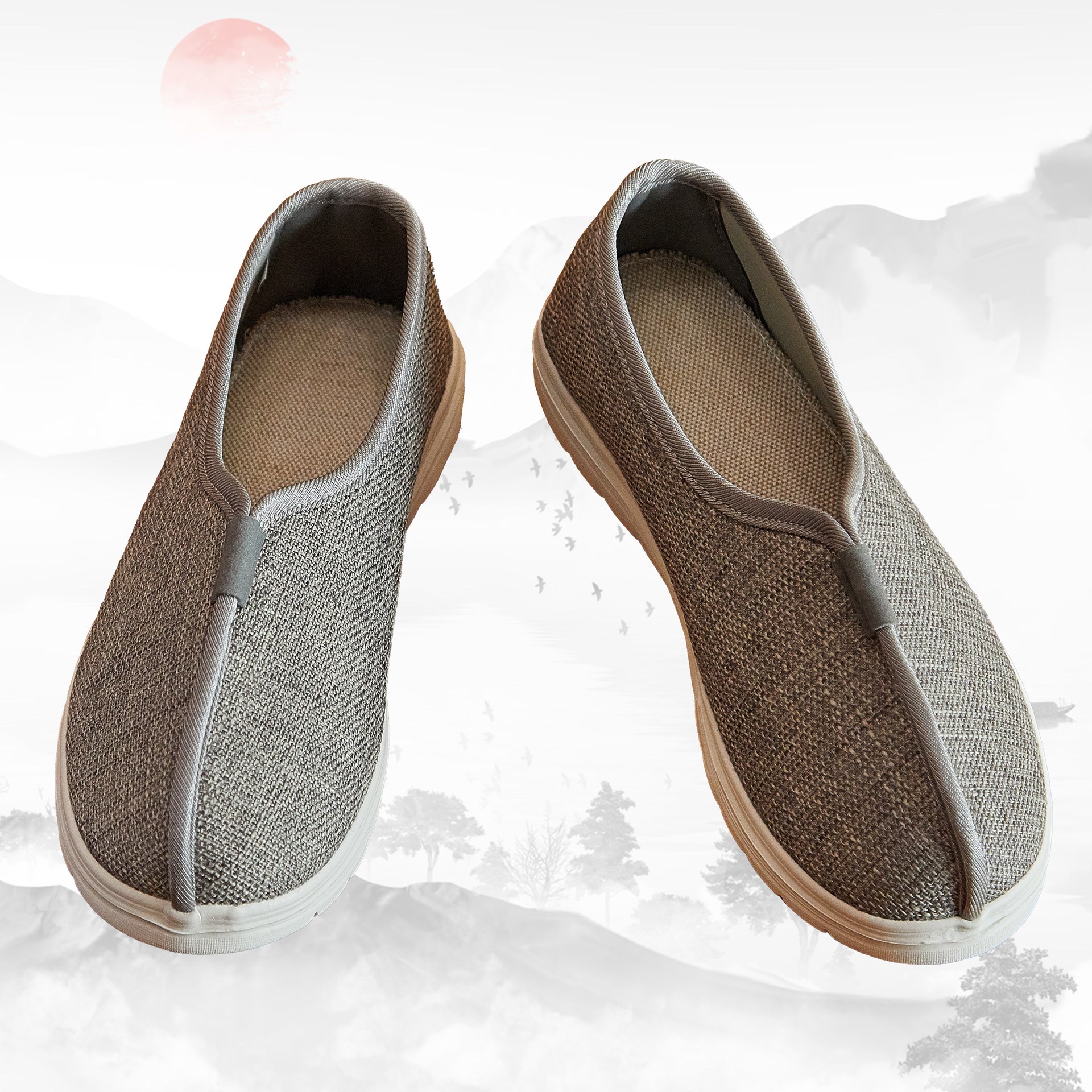 Summer Linen Monk Shoes Breathable Monk Shoes Cotton And Linen Wear-resistant foto 2