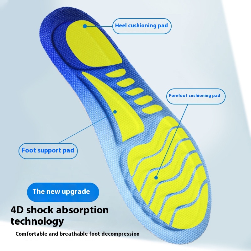 Plastic Mobile Phone Cloud Technology 4D Sports Shock-absorbing Insole foto 3