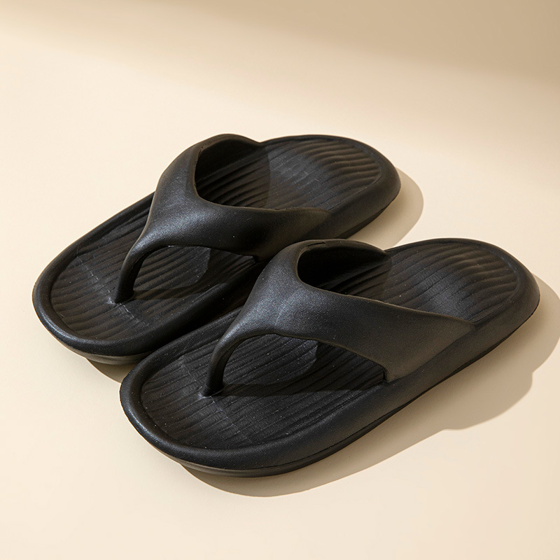 Solid Color Striped Texture Flip-Flops Slippers For Women Men Non-slip Wear-resistant House Shoes Summer Outdoor Beach Shoes Couple foto 2