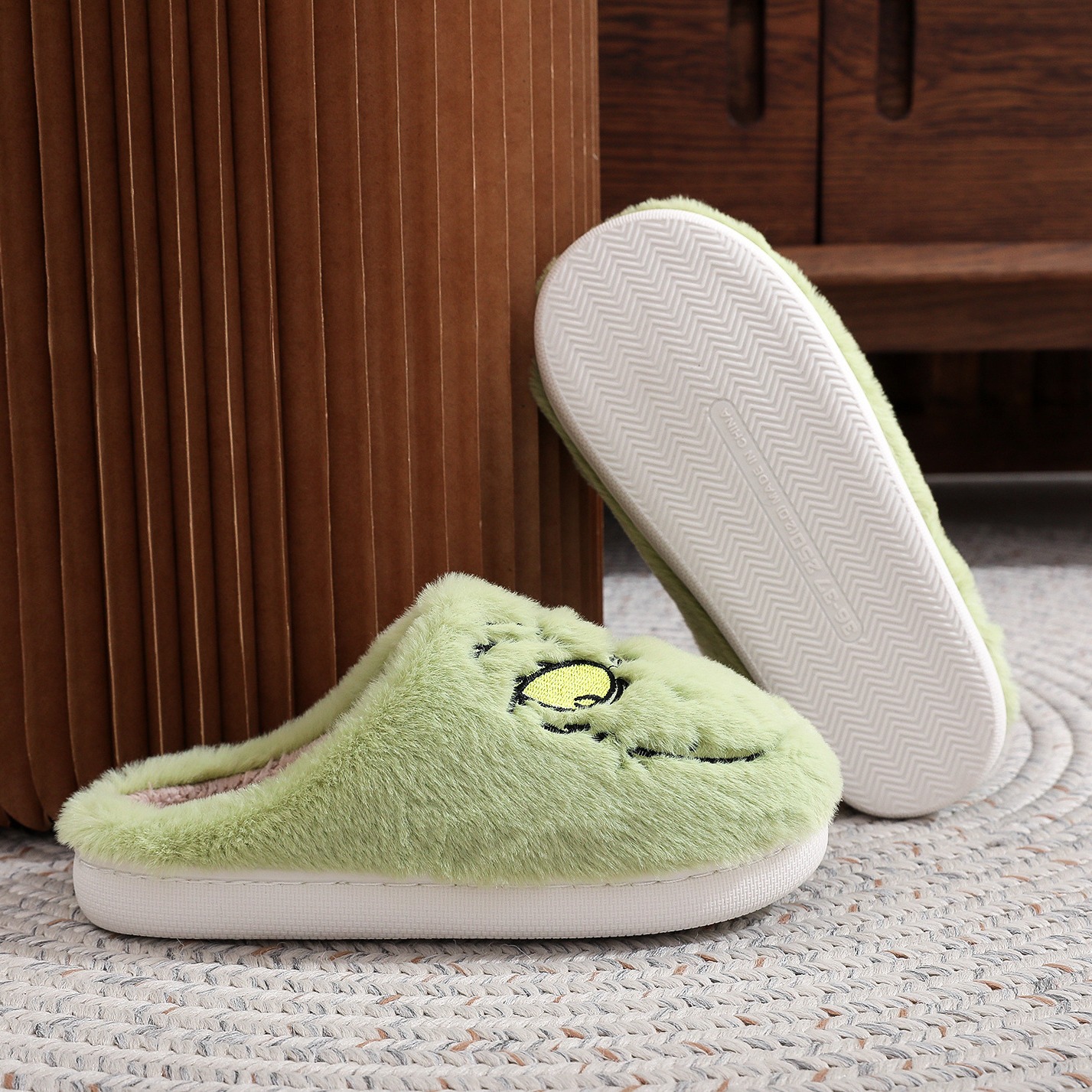 Cotton Slippers Male And Female Home Winter Warm Indoor Wool Sleeper foto 2