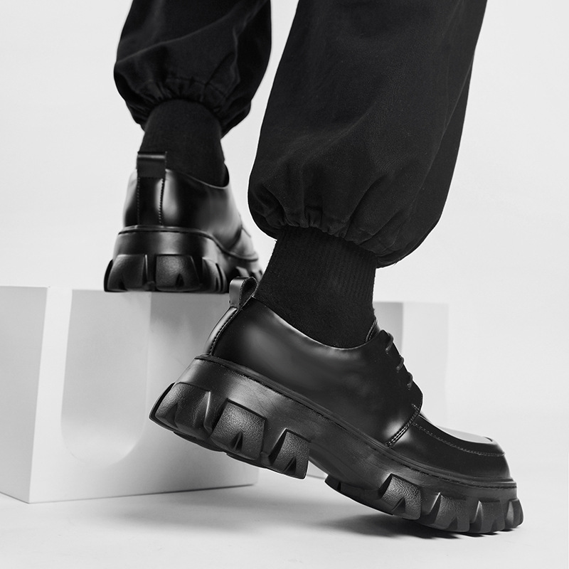Men's Low Casual Platform Height Increasing Formal Leather Shoes foto 2