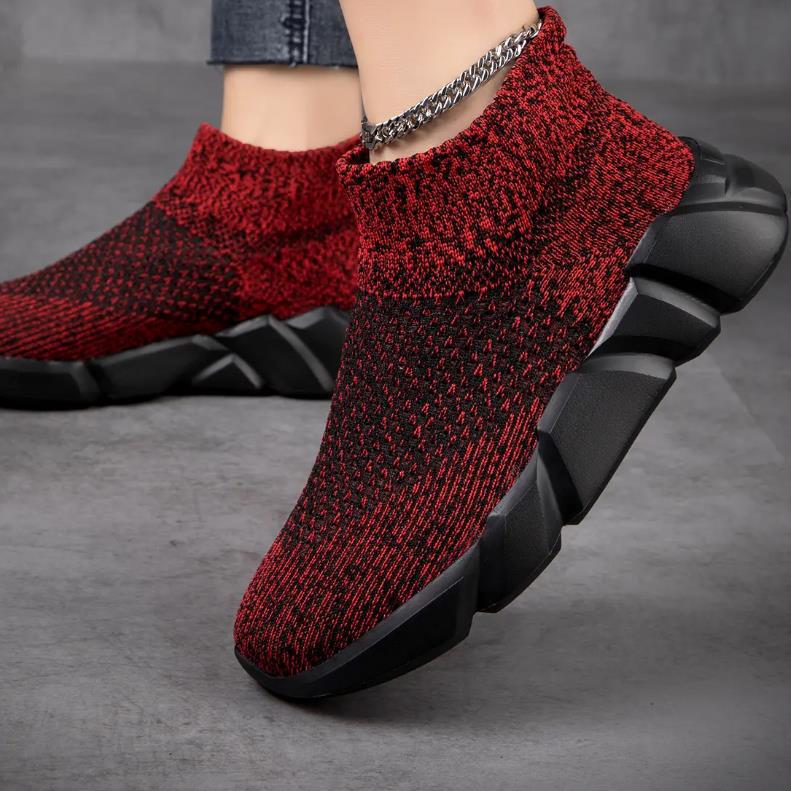 Cold-bonded Plus-size Sock Shoes Women's Thick-soled Casual Shoes foto 2