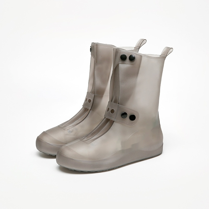 Adult And Children PVC High Top Waterproof Cover Rain Boots Double Breasted foto 4