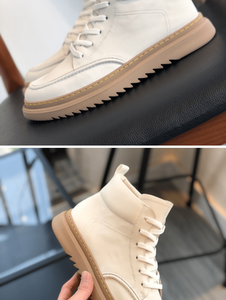 Men's British-style High-top Leather Winter Boots foto 3