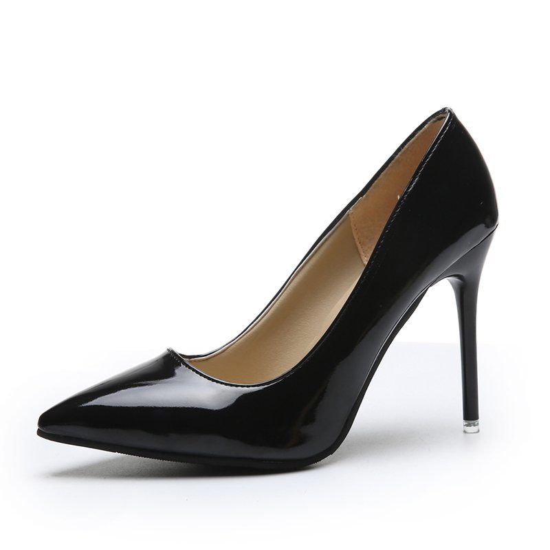 Pointed Stiletto Low-cut Heel Shoes Plus Size Women foto 4