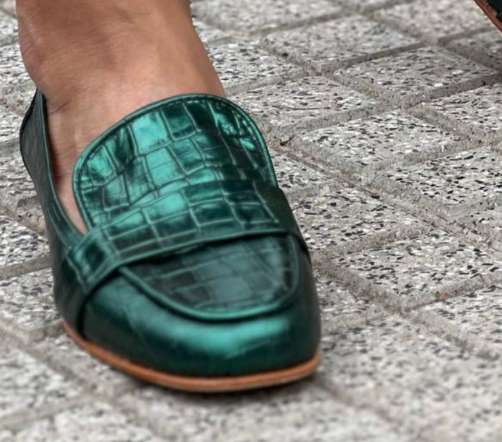 Stone Pattern Flat Tassel Round Toe Loafers foto 2
