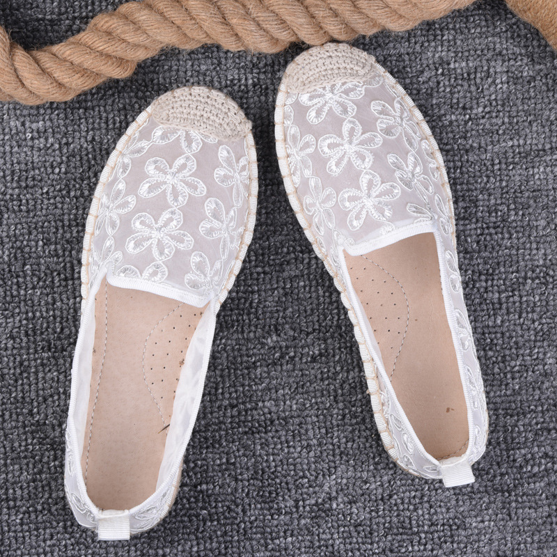 Thin Pumps Linen Fisherman Shoes For Women foto 3