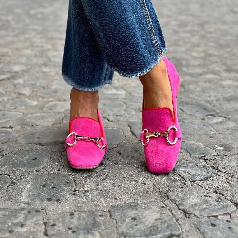 Flat Bottom Plus Size Metal Fastener Round Toe Loafers foto 4