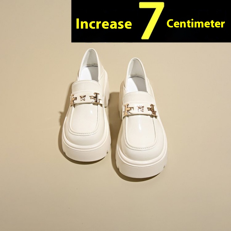 Slip-on Chunky Heel Black Leather Shoes foto 5