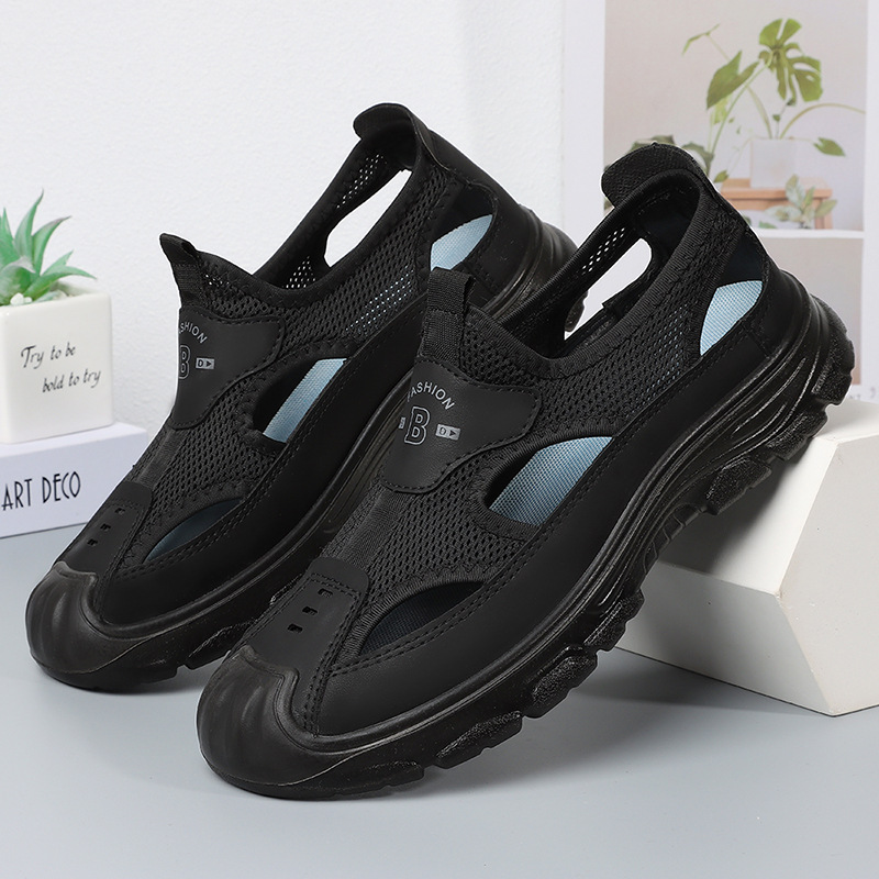 Men's Sandals Breathable Mesh Cutout Outdoor Wading Shoes foto 5
