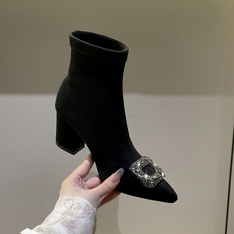 Womens Luxurious And Elegant Pointed-toe Ankle Boots foto 3