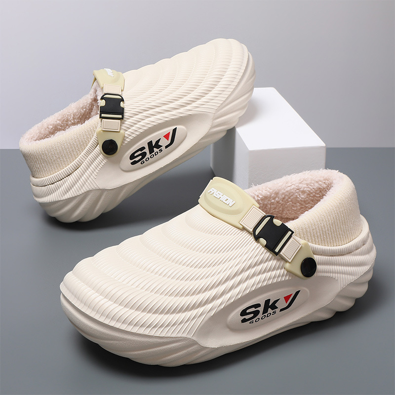Men's Cotton Slippers Winter Thick Soles Height-increasing And Lined With Fleece foto 5