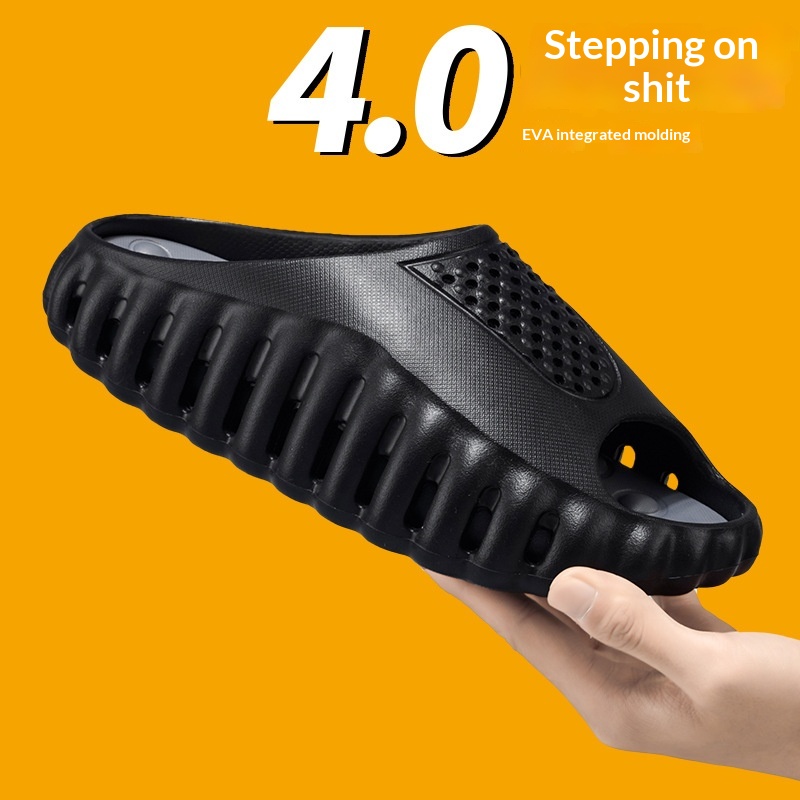 Dotted Massage Outsole For Non-slip And Wear-resistant Performancetwo-tone Couples Slide Sandals foto 4