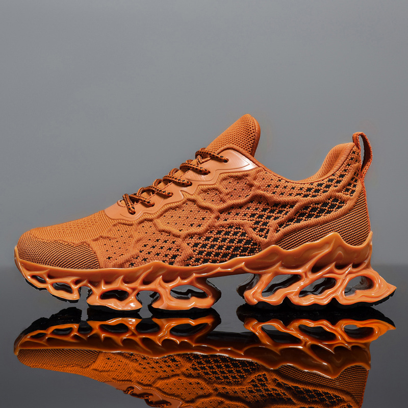 Men's Summer New Breathable Running Shoes Trendy Fashion Platform Fly Woven Mesh Casual foto 4