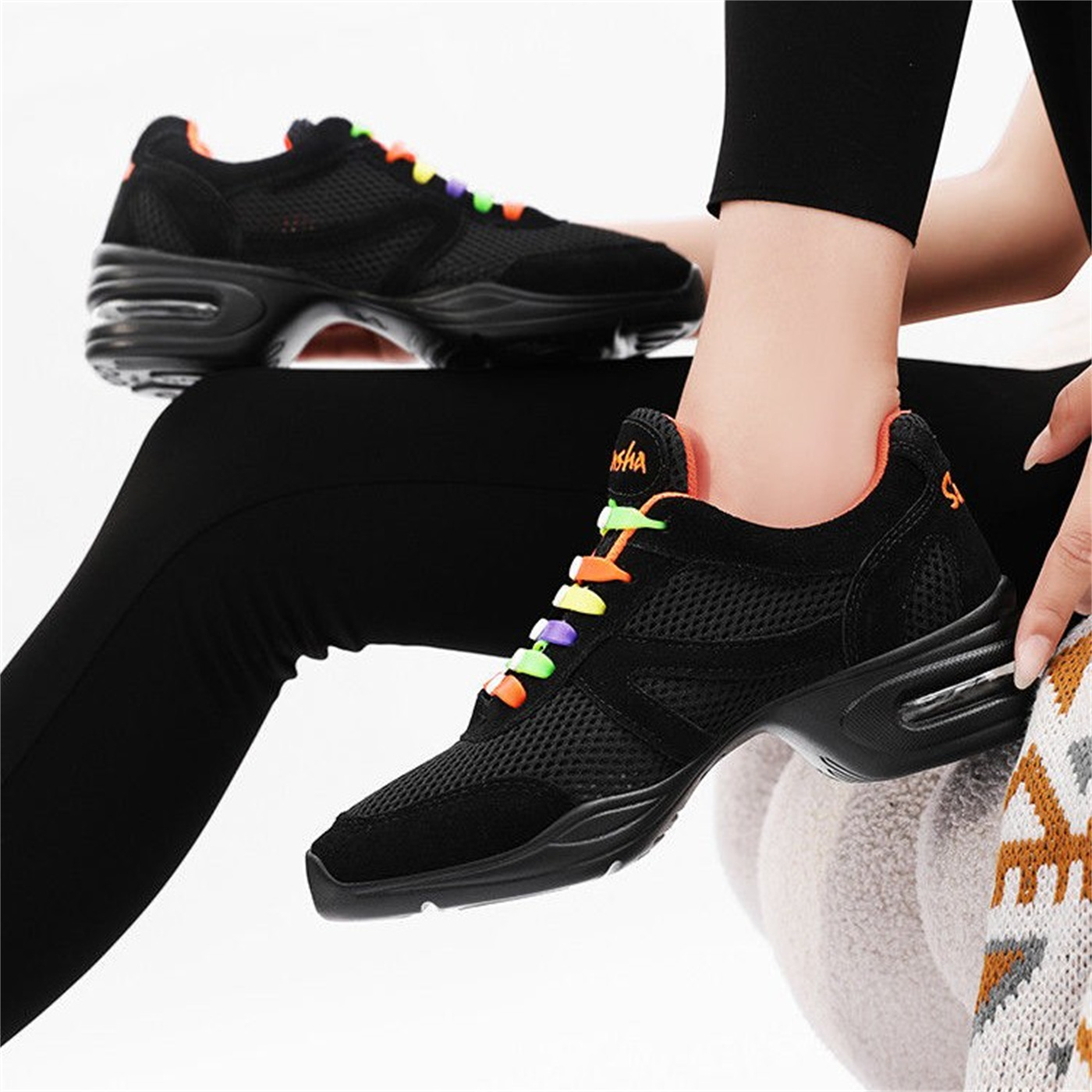 Women's Air Cushion Mesh Modern Dance Shoes foto 2