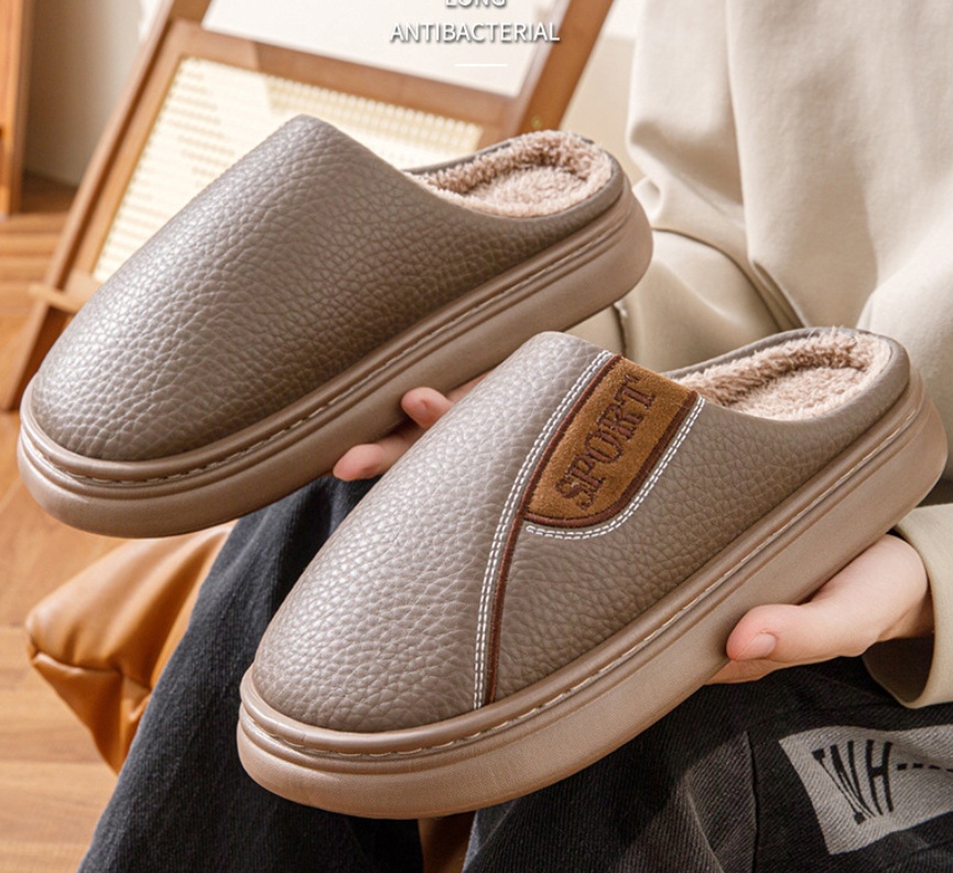 Warm Men's Casual Cotton Slippers foto 5