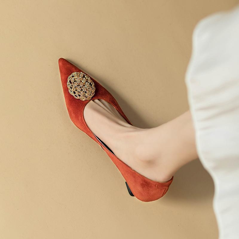 New French Style Women's Stiletto Pointed-toe Shoes foto 5