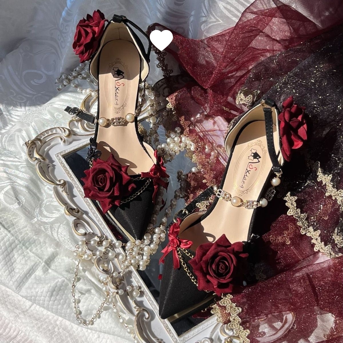 Ceremony Rose Chronicle Pointed High Heels Wedding Shoes Tea Party foto 2