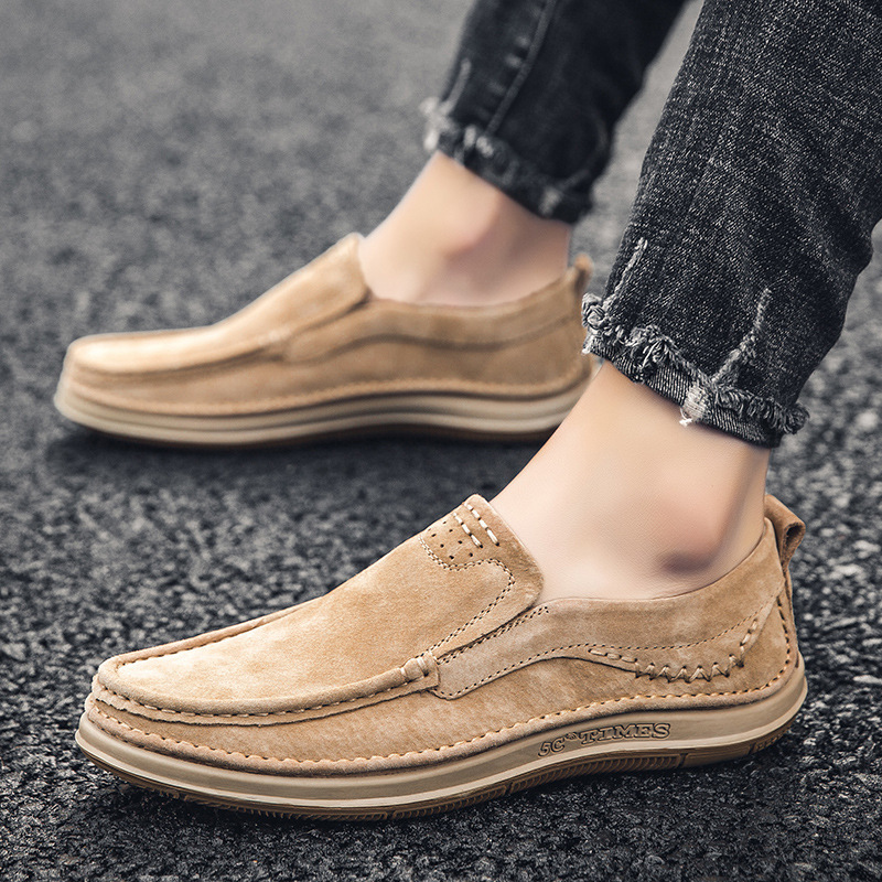 Trendy Low-top Slip-on Loafers Sewing Simple Outdoor Men's Driving Shoes foto 2