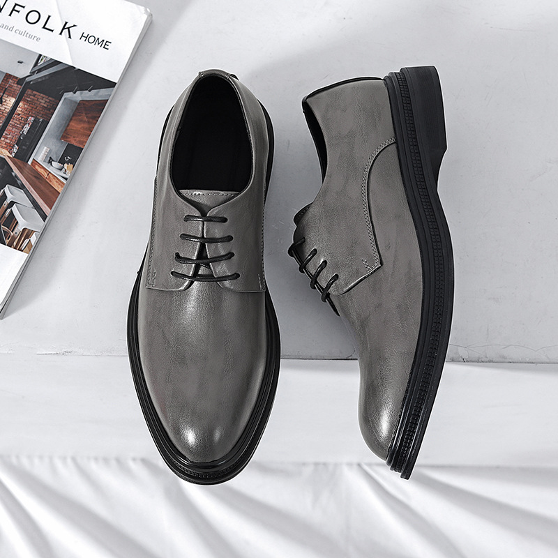 Summer British Phoenix Formal Business Suit Shoes Black Interior Height Increase foto 5