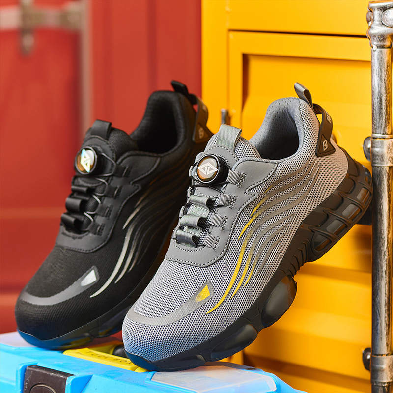 Men's Anti-smashing And Anti-penetration Steel Toe Cap Safety Shoes foto 5