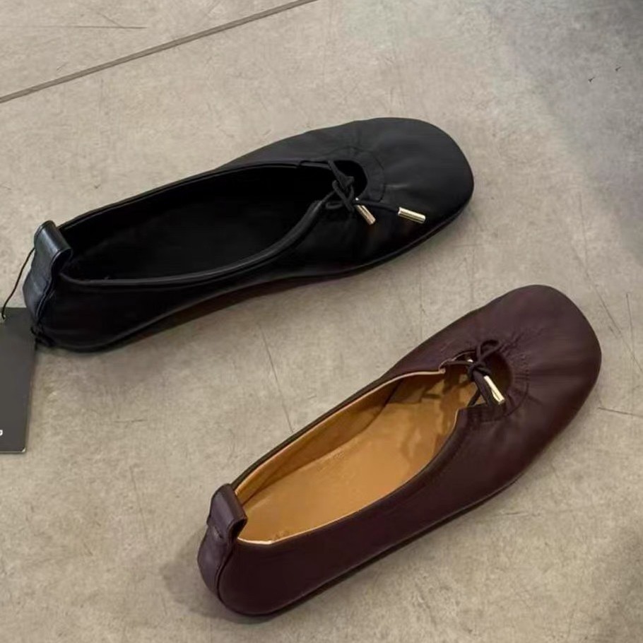 Women's Hollow-Out Lace-Up Square-Toe Flat Shoes foto 3