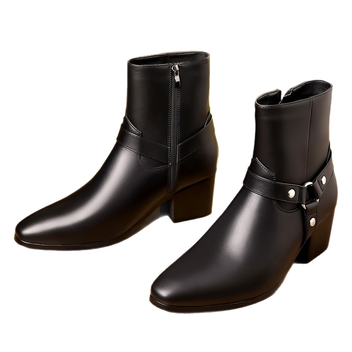 Fashionable British-style Pointed-toe Casual Mens Boots foto 3