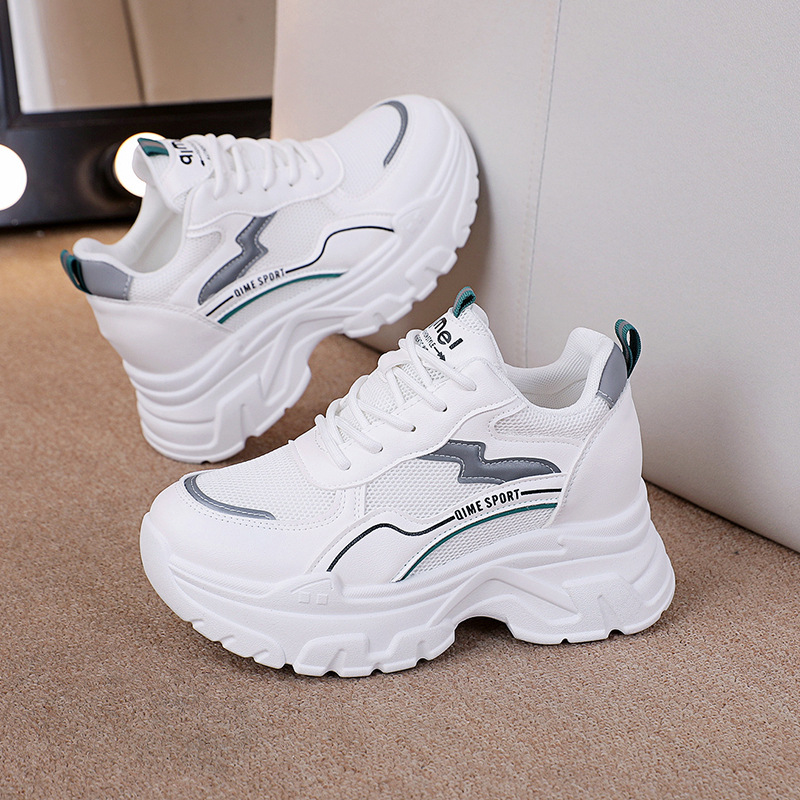 Height Increasing Insole Breathable White Shoes foto 2