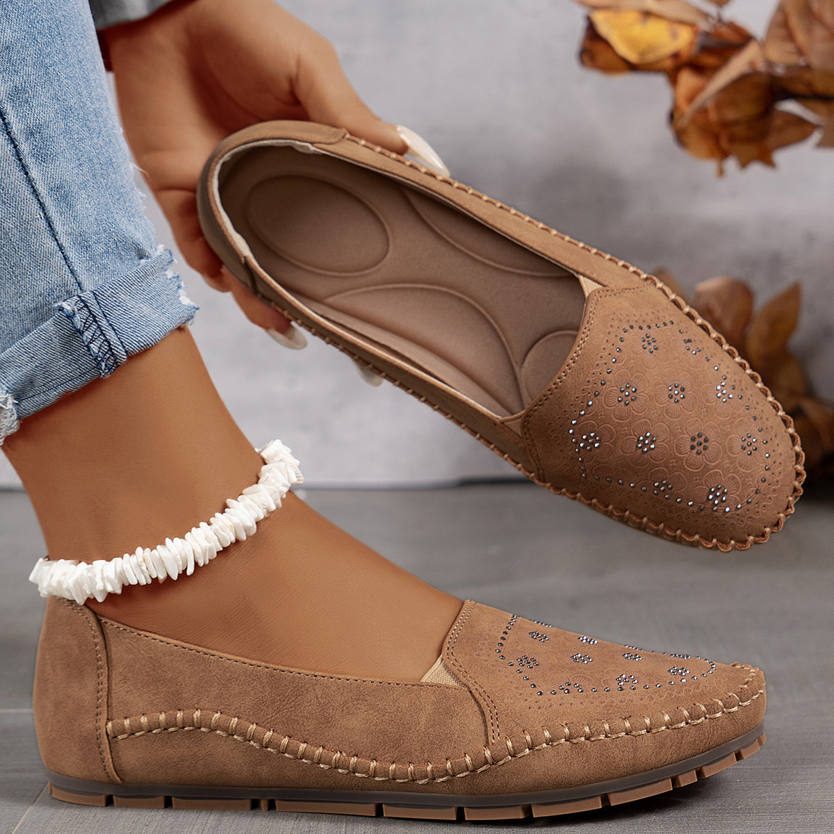 Womens Large-Size Flat Casual Loafers foto 4