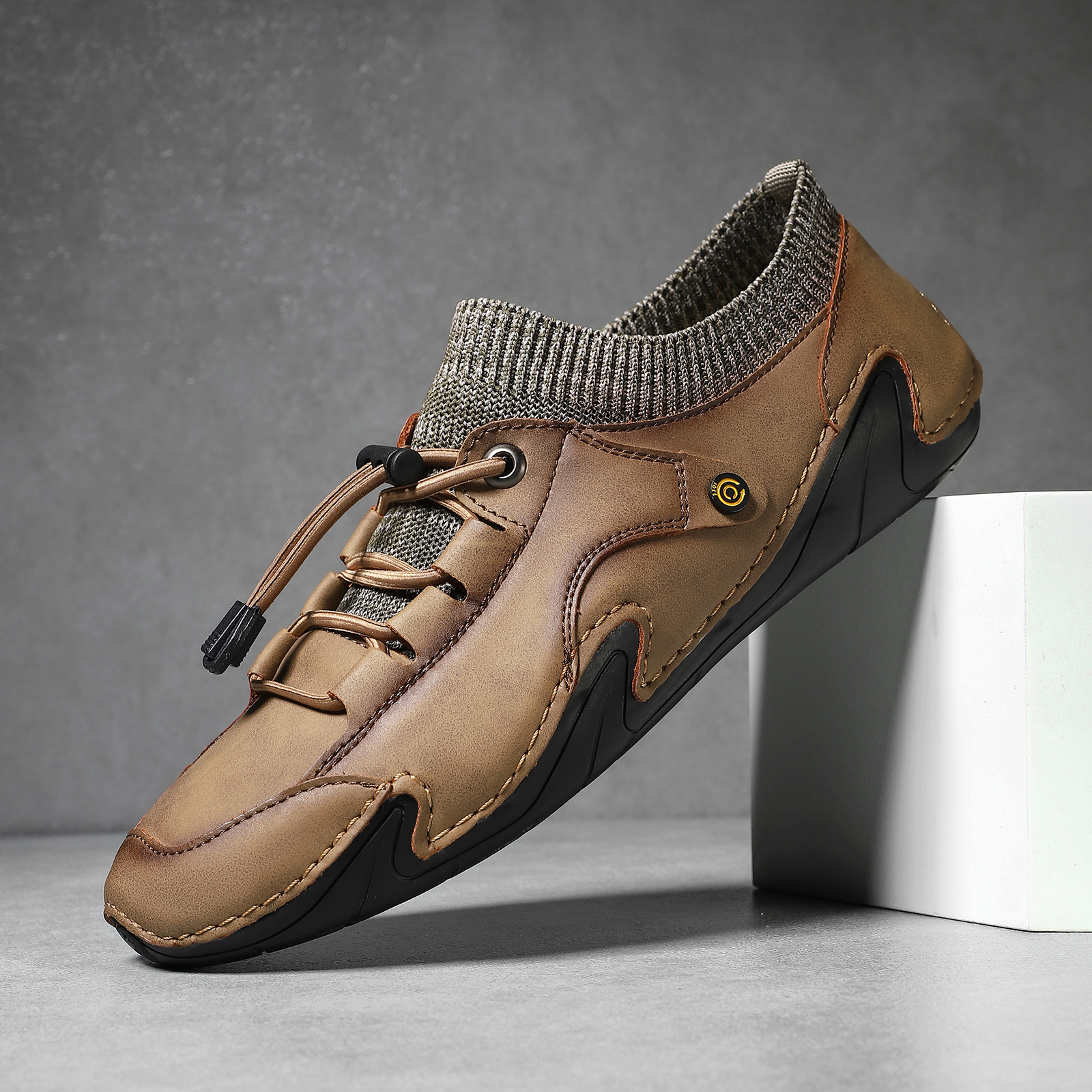 Men's Gommino Casual Leather Shoes Men's Soft Bottom Octopus Outdoor Driving Shoes Men's foto 3