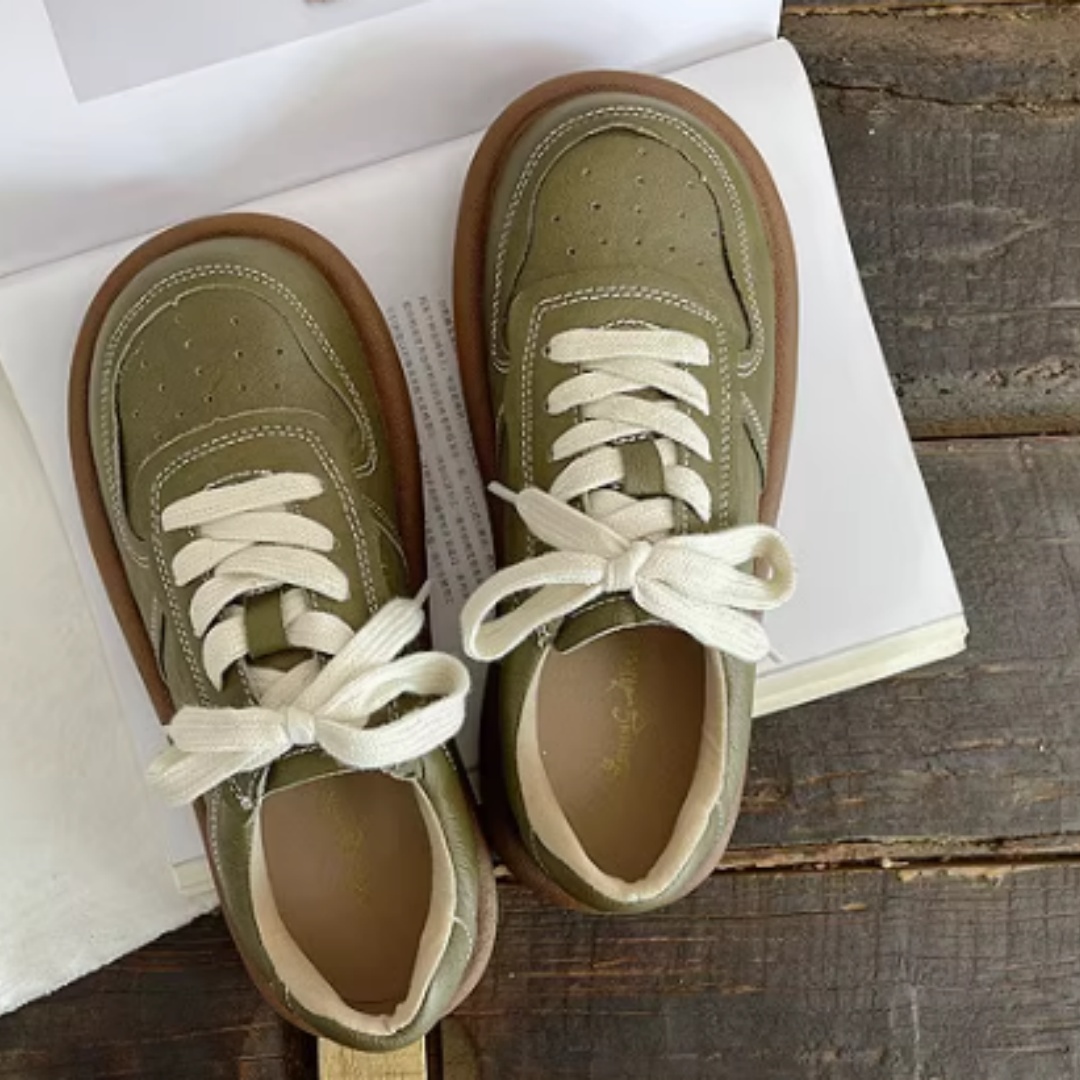 Artistic Round-toe Leather Shoes Mori Girl Harajuku Soft-soled Shoes foto 5