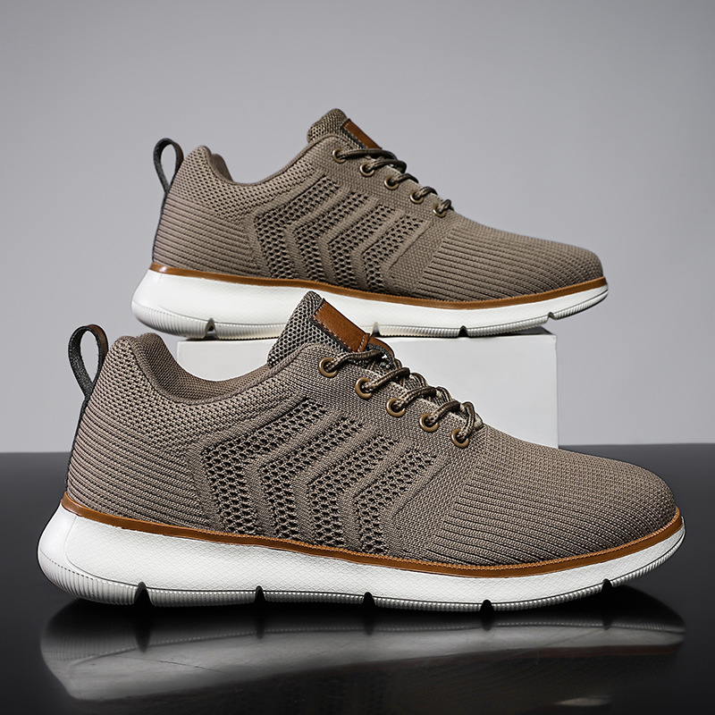 Plus-size Mens Shoes Flyknit Mesh Shoes Casual Sports Shoes foto 3