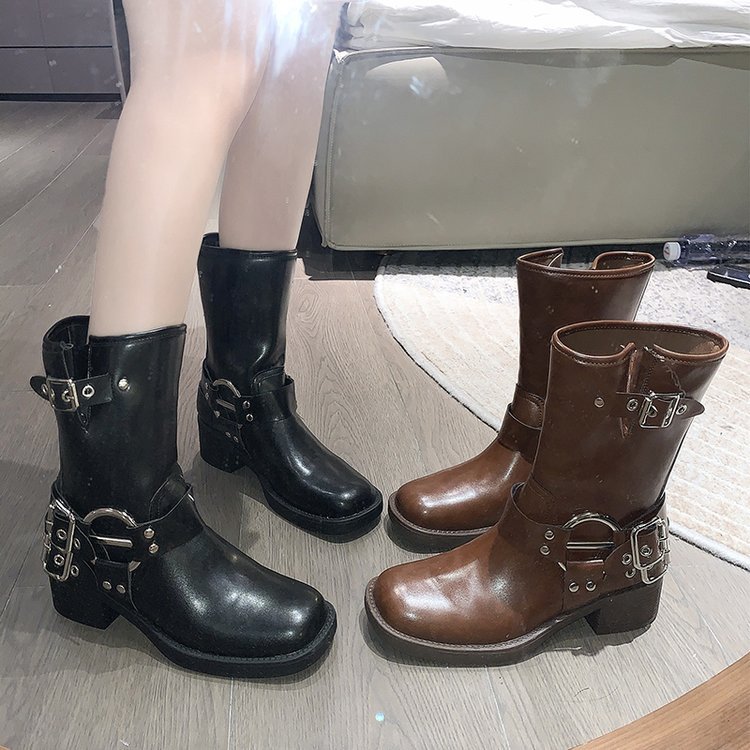 British Platform Fashion Trendy Women's Boots foto 4