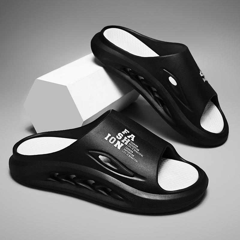 Men's EVA Thick Soled Color Blocked Slippers foto 5