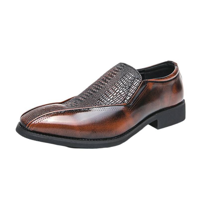 Loafer Trendy Retro British Slip-on Leather Shoes foto 4