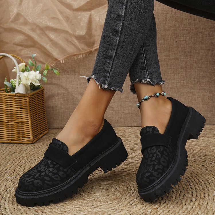 Platform Loafers Cozy Stylish And British-inspired Leather Shoes foto 4